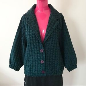 American Apparel Green Houndstooth Jacket